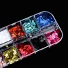 12 en 1 ensemble 3D papillon tranche ongles paillettes flocons holographique irisé paillettes Nail Art décoration coloré manucure CH15588754028