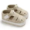 Moda verão sandálias do bebê da criança infantil oco macio berço sola sapatos de lona meninos crianças prewalker primeiras sandálias s16175499