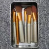 Hot Famous N3 Brush 12st Makeup Cosmetic Facial Brush Kit Metal Box Borste Set Face Powder Brushes