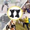 Knä Booster Sport Protective Pads Andningsbar Non-Slip Fabric 1 * Par - Svart