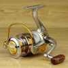 Stosunek prędkości 5.2: 1 Metalowa wirująca bębna rybacka EF1000-6000 Spinning bębny Ocean Sea Boat Ice Fishing Tackle Aluminium Fishing 12 Ball M929