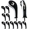 12pcs Number Tags Golf Hybrid Club Heads Protector Wedge Iron Head Deckbezüge Kopfcover Iron