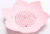 Lotus Shape Sabonete Dishes Portátil Silicone Soap Caixa De Armazenamento Drenando Soap Holder Holter Tool Tool