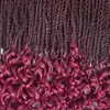 Syntetyczne przedłużanie włosów 18 cali Senegalski Twist Crochet Ombre oplatanie kręcone włosy końcówki syntetyczne przedłużenie włosów 30strands / szt