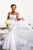 2020 Beach Mermaid Dresses Gorgeous Spaghetti Straps Off the Shoulder Sweep Train African Wedding Gown Vestido De Novia