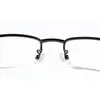 Wholesale-Metal Half Frame Myopiaメガネ男性ファッションスクエアブラックフレーム短い眼鏡