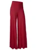 Hot Europe Fashion Women's Casual Pants High-Waist Byxor Wide-Ben Brousers Lady's Pants C4651