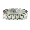 Pulseira de correntes geladas para homens039s pulseira de tênis de diamante gelada correntes cubanas hip hop bling correntes joias men5940751