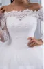 Vestidos de Novia 2019 Eleganta spetsar bröllopsklänningar från axelkassan Tåg Brudklänningar Robe de Mariage