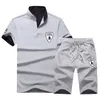 PLUS size 10XL 9XL 8XL 7XL 6XL 5XL Men SET Summer Tracksuit Set Short Sleeve T-shirt Sport Suit Tops shorts Male Suits Tracksuit T200604