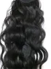 Indique de longues extensions de cheveux de queue de cheval ondulés humains s'enroulent autour de la nouvelle coiffure de queue de cheval naturelle pour les femmes noires 140g noir brun 4 couleurs 1 pièce diva1