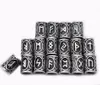 24pcs Top Silver Norse Viking Runes Charms Beads Findings for Bracelets for Pendant Necklace Beard or Hair Vikings Rune Kits