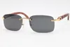 Randlose Gold-Holz-Dekoration 8200759 Sonnenbrille Metall Designer Herren Damen Luxus-Sonnenbrille hochwertige Gläser Modedesign-Brille