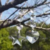 20pcs żyrandol kryształy lampy pryzmatyczne części wiszące Suncatcher kryształowy wisiorek z 3 ośmiokątnymi koralikami oświetlenie akcesoria WQM6104686