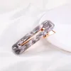 Clipe bonito Estilo Acrílico cabelo para meninas Mulheres Gota Forma Leopard Marble textura geométrica Duckbill Barrette Hairpin Acessórios de cabelo