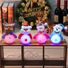 Kerstdecoratie LED Licht EVA Snowman Nachtlamp Gloed Opknoping Santa Claus Decoratie Kerstcadeau Kerstboom Ornament DBC VT0768