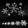 Dekoracje świąteczne 2021 6 zestawów płatków śniegu ozdoby wiszące domowe dekoracja wakacyjna impreza ślubna śnieżna