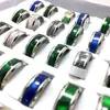 Intero 30 Pz 8 MM Rosa verde blu shell 316L acier anelli in acciaio inossidabile gioielli anello per dito comodo fit242T