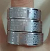 50pcs Etch band Lords Prayer For I know the plans..Jeremiah 2911 English Bible Cross Stainless Steel Rings Wholesale Fashion Jewelry Lots
