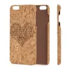 Wstrząsy przypadki telefonu dla iPhone 8 9 11 12 XS XR X MAX Natural Cork Wood Puste Custom Design Employed Logo Case