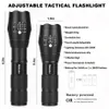 E17 LED-ficklampa Aluminium Zoom Tactical Torches Green Jakt Ljus Grön Cree LED Jakt Ljuslampa G700 ficklampa Lampa Torch A100