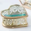 Jars European Glass Heart Shaped Jewelry Box Simple Home Bedroom Jewelry Ring Necklace Storage Box Highend Mini Display Tray