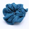 12 Colors Women Girls plaid Elastic Hair rope Hair Ties Accessories Ponytail Holder lattice hairbands Rubber Band C5985