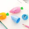 Cute Cartoon Creative Carrot Molding Plastic Two Holes Pencil Sharpener For Kids Novelty Item School Supplies Stationery