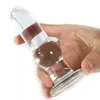 Transparent glas analplugg 13 * 4cm Anal dilator Dildo G Spot Stimulator Butt Pluggar Glas Dildos för Kvinnor Buttplug Sexleksaker Y19062802