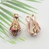 10 pezzi Multicolor Pearl Cage Locket Pendants Trendy Aromatherapy Drop Drop Essential Olio Essenziale Neccone Locket per gioielli fai -da -te