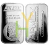 5 PZ LOTTO Scambio di metalli preziosi americani APMEX 1 oz 999 placcato argento Bar315U