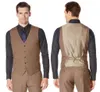 Skräddarsydd höst/vår brudgum Wear Beach Wedding Men Suits Waistcoat and Pants Groomsmen Suit Groom Tuxedos (Vest+Pants)