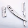 Scharfes, langlebiges Haarschnittmesser für Männer, bequem, silberfarben, manueller Rasierer, Rasierer, Edelstahl, professioneller, tragbarer Unisex-Rasierer DH0849