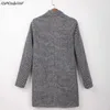 Manteau 여자 V 넥 코트 캐주얼 격자 무늬 팜므 Hiver 여성 재킷 새로운 울 코트 Manteau 팜므 하나의 버튼 포켓