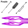오토바이 헬멧 라이트 스트립 오토바이 깜박이 LED 바 야간 승마 신호등 4 모드 장식 스티커 모터 액세서리