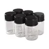 Massor 100 stycken 6 ml 22 * ​​35mm Mini Glasflaskor med svarta plastkapslar Spice Jars Parfymflaska Konsthantverk