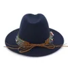 Casquettes d'extérieur à bord de mode Style héros rétro Western Cowboy Cowgirl chapeau hommes femmes Fedoras loisirs parasol chapeaux