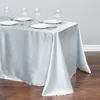 Nappe de Table en Satin blanc 140cm x 250cm, couverture de Table rectangulaire, nappes entières pour fête de mariage, décoration el 9036141