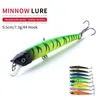 HENGJIA 100 pz vendita calda Minnow Esche da pesca 9.5 CM 7.3G 6 # ganci Esca dura Stick esca ORATA/TROTA PESCE DI QUALITÀ