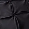 黒い羽毛布団カバーセットピンチプリーツ23pcsツインクイーンキーキングベッドクロスベッドディングセット