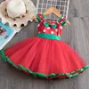 6 mois à 4 ans bébé filles robe de noël belle mignon nouveau-né bébés vacances habiller petite soeur fête famille tutu jupes