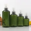 Verpackungsflaschen 10 Stück 50 ml 100 ml 150 ml 200 ml Kunststoff Dunkelgrün Leeres PET-Spray mit 3 Farben Sprühgerät Licht, das Nebelflaschenreisen vermeidet