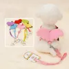 Cute Angel Pet Dog Leashes and Collars Set Puppy Leads for Small Cats Designer Adjustable Dogs Harness Pets Accessories