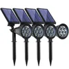 Lamps Solar Spotlight Lawn Flood Light Outdoor Garden 7 LED Adjustable 7 Color in 1 Wall Lamp Landscape Light for Patio Decor
