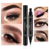 QIC DoubleHeaded Seal Black Eyeliner Triangle Seal Waterproof Eyeliner Pen Eyeliner Eyes Makeup with Stamp Make Up Drop A1613105