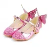 Prix ​​bébé princesse filles chaussures sandales pour enfants paillettes papillon bas talon chaussures enfants filles partisjes