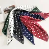 2021 Small Square Scarf Women Neck Hair Tie Band Business Party Elegant Vintage Skinny Retro Head Silk Satin