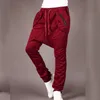 Top-Qualität 2019 Mode lässig Männer Harem Hip Hop lose Streetwear Reißverschlusstasche tiefem Schritt Hosen Pantalones Homme