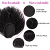 الرباط Afro Puff kinky curly ذيل الحصان الاصطناعية كعكة الكعكة chignon hairpiece للنساء محدث