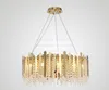 New arrival contemporary luxury crystal chandelier lighting gold chandeliers lights adjustable led pendant lamps for hotel villa MYY